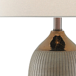 Настольная лампа керамическая с тканевым цилиндрическим абажуром Bullet варинант исполнения - 1 | Loft Concept в Липецке