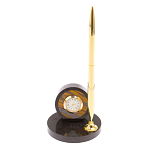 Часы настольные с ручкой из натурального камня Stone Clock варинант исполнения - 10 | Loft Concept в Липецке