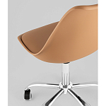 Офисный стул на металлическом основании EGGERY Brown пластик варинант исполнения - 3 | Loft Concept в Липецке