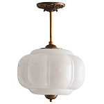 Подвесной светильник с абажуром из молочного стекла Vintage Charm варинант исполнения - 1 | Loft Concept в Липецке