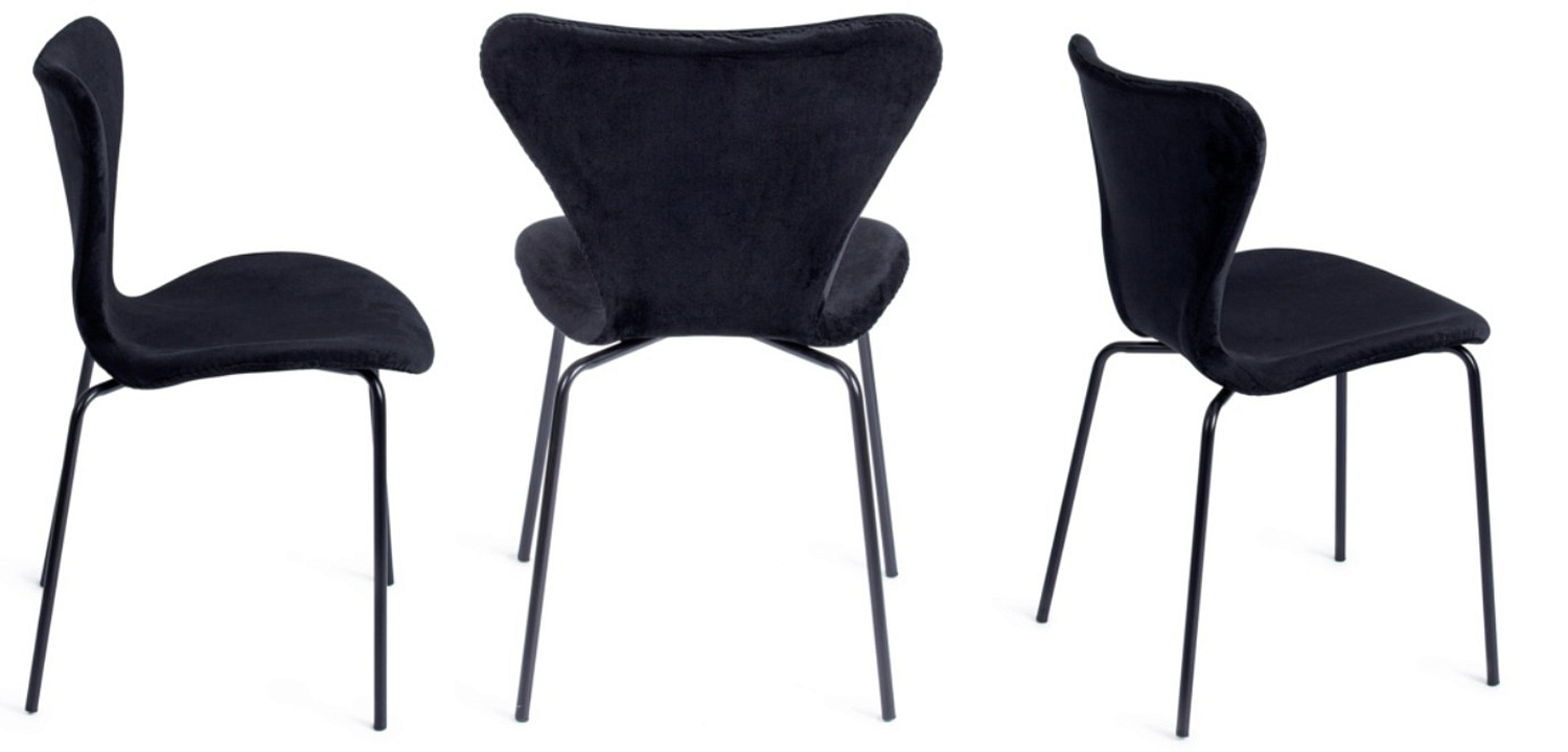 Стул Julissa Black Chair флок Стул Julissa Black Chair флок - Loft-Concept в Липецке