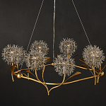 Люстра круглая с декором в виде цветков одуванчика Hanging Dandelion варинант исполнения - 5 | Loft Concept в Липецке