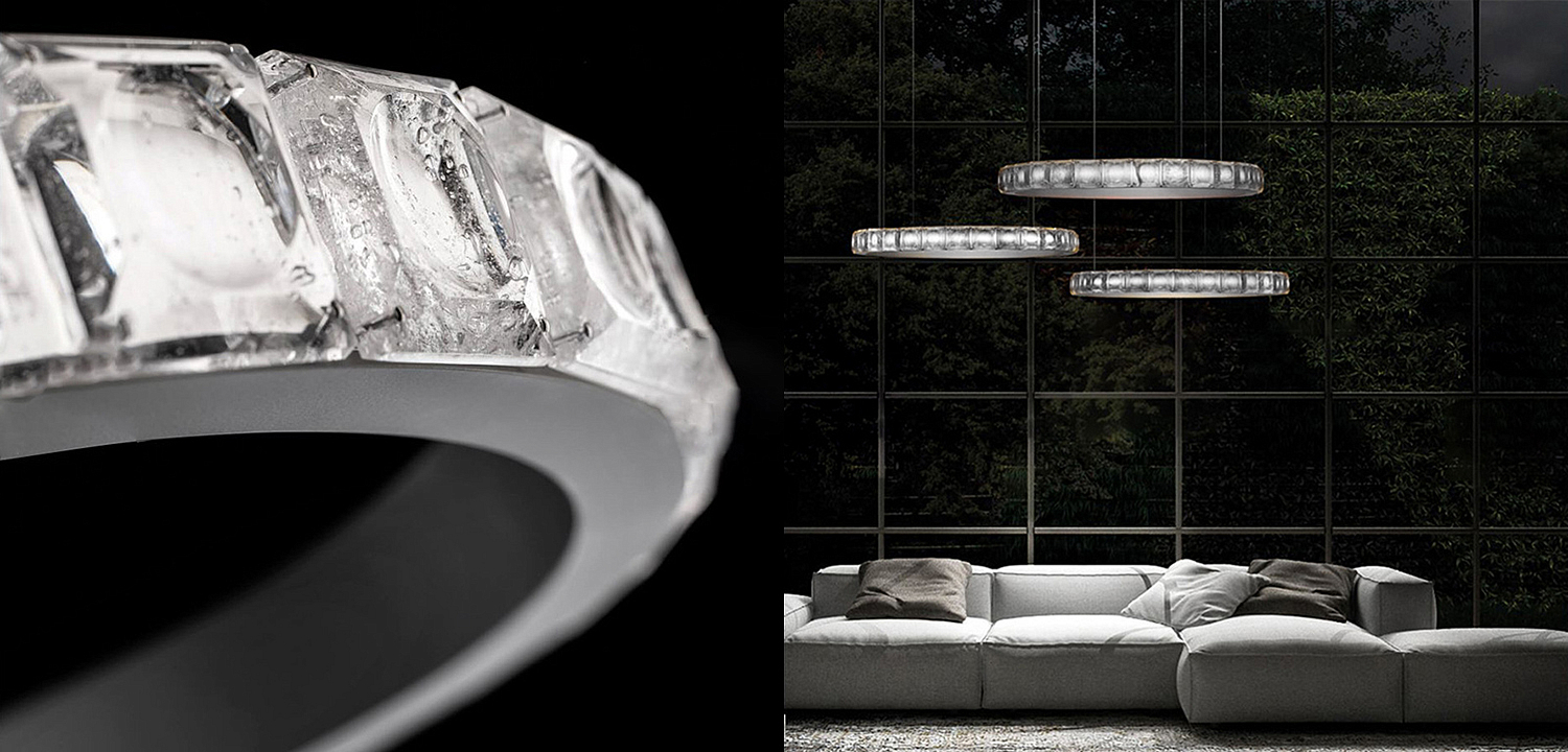 Люстра Ring horizontal silver chandelier Люстра Ring horizontal silver chandelier - Loft-Concept в Липецке