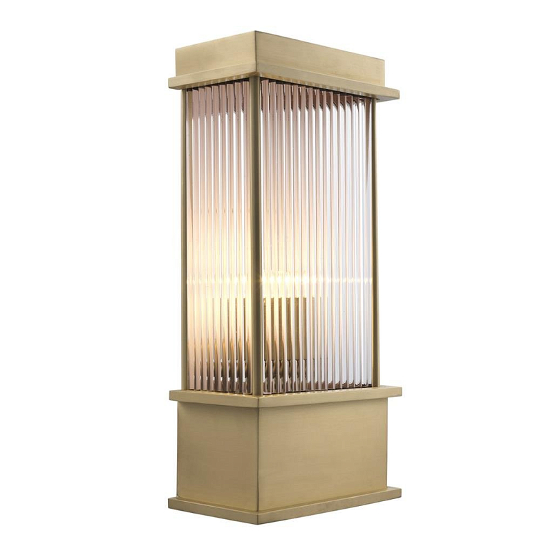 Бра Eichholtz Wall Lamp Jeremy Matte brass Латунь Прозрачный (Transparent) Бра Eichholtz Wall Lamp Jeremy Matte brass Латунь Прозрачный (Transparent) в Липецке | Loft Concept
