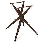 Стол обеденный с коричневой прямоугольной столешницей из керамики на четырех пластиковых ножках Brown Ceramics варинант исполнения - 4 | Loft Concept в Липецке