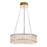 Люстра подвесная круглая из прозрачного хрусталя с золотым корпусом Selfsufficient варинант исполнения - 4 | Loft Concept в Липецке