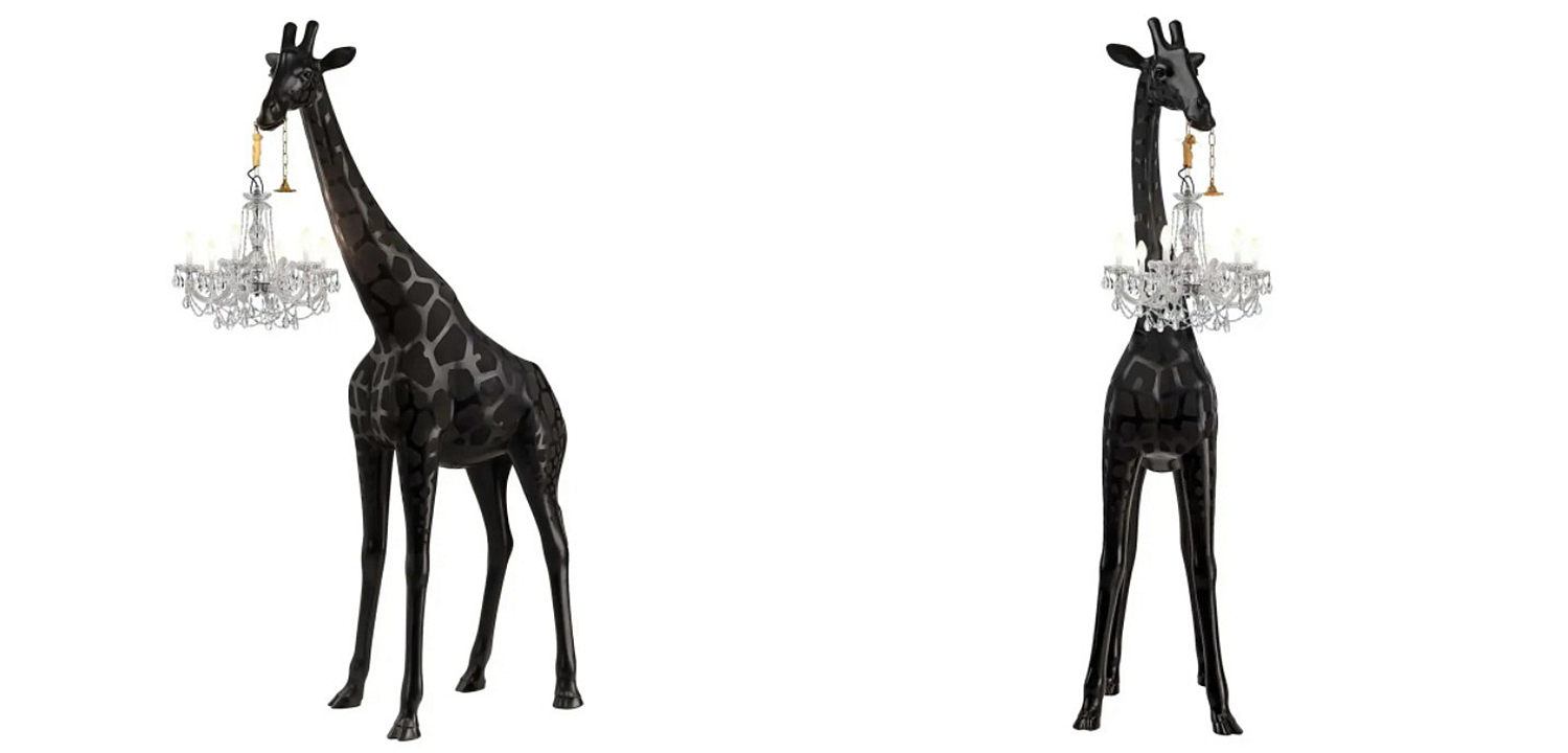 Торшер черный жираф в натуральную величину Giraffe Lamp large size Торшер черный жираф в натуральную величину Giraffe Lamp large size - Loft-Concept в Липецке