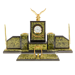 Настольный письменный набор из змеевика  и бронзы с декором в виде орла в подарочной упаковке Successful Leader варинант исполнения - 1 | Loft Concept в Липецке