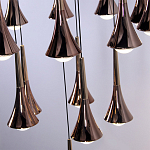 Люстра светодиодная с акриловыми конусообразными плафономи розовое золото Astra 60   варинант исполнения - 3 | Loft Concept в Липецке