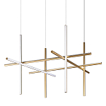 Люстра с 6-ю цилиндрическими плафонами на тонких тросах Trumpet tube варинант исполнения - 1 | Loft Concept в Липецке