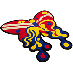 Дизайнерский ковер в виде бабочки Poltronova Tappeto Farfalla Rug варинант исполнения - 2 | Loft Concept в Липецке