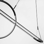 Светодиодная люстра Black LED Circle and Oval Lamp варинант исполнения - 5 | Loft Concept в Липецке