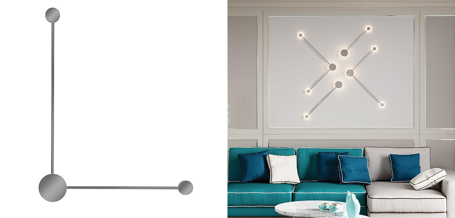 Бра Pin Wall Light Chrome Angle Бра Pin Wall Light Chrome Angle - Loft-Concept в Липецке