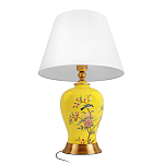 Настольная лампа желтая с изображением птиц Slip Away варинант исполнения - 3 | Loft Concept в Липецке