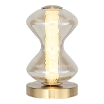 Настольная лампа светодиодная с волнообразным стеклянным плафоном Amphora of Light варинант исполнения - 1 | Loft Concept в Липецке