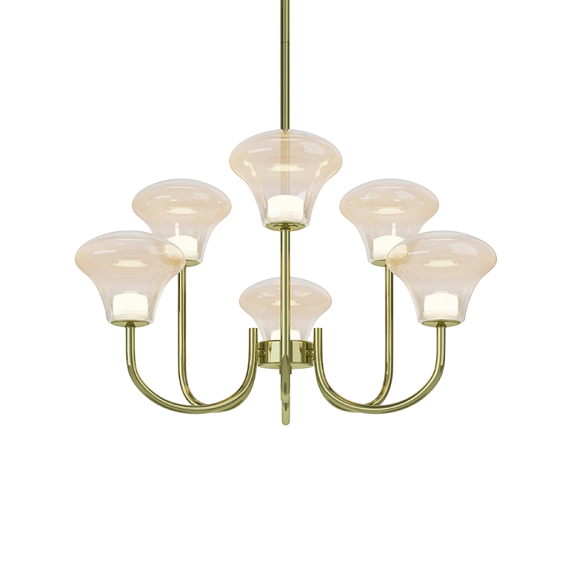 Люстра подвесная Dynasty 3000К Латунь в Липецке | Loft Concept 