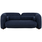 Дизайнерский двухместный диван с мягкими спинкой и подлокотниками синий Madelaine Sofa Blue варинант исполнения - 1 | Loft Concept в Липецке