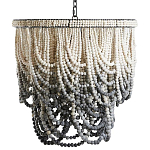 Двухъярусная люстра украшенная круглыми бусинами Gradient Chandelier Grey White варинант исполнения - 1 | Loft Concept в Липецке