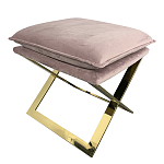 Пуф велюровый на металлическом основании Meekness варинант исполнения - 2 | Loft Concept в Липецке