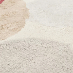 Ковер из хлопка с абстрактным принтом бежевого цвета Elysian Flow Blush варинант исполнения - 3 | Loft Concept в Липецке