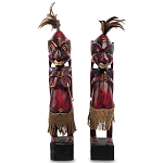 Комплект из 2-х деревянных статуэток Asmat Wooden Statuettes Dark Red варинант исполнения - 1 | Loft Concept в Липецке