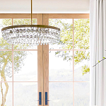 Люстра круглая с подвесками в форме стеклянных капель Glass Rain варинант исполнения - 5 | Loft Concept в Липецке