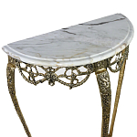 Консоль из бронзы с мраморной столешницей Mademoiselle De Console варинант исполнения - 1 | Loft Concept в Липецке