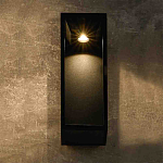 Уличный настенный светильник прямоугольной формы черного цвета Geometric Glow варинант исполнения - 2 | Loft Concept в Липецке