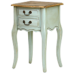 Прикроватная тумба из массива березы светло-бирюзовая Montmartre Provence Bedside Table варинант исполнения - 1 | Loft Concept в Липецке