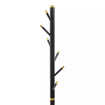 Напольная вешалка чёрная с золотистыми элементами Branches Hangers варинант исполнения - 2 | Loft Concept в Липецке