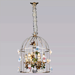 Люстра в виде клетки с цветами Flower Cell варинант исполнения - 3 | Loft Concept в Липецке