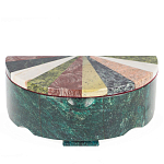 Шкатулка с мозаикой из натурального камня змеевик Stone Casket варинант исполнения - 1 | Loft Concept в Липецке