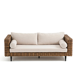 Трехместный садовый диван из плетеного пластика Matteo варинант исполнения - 6 | Loft Concept в Липецке