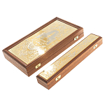 Нарды настольные из натурального камня лазурит и долерит Backgammon from Stone варинант исполнения - 12 | Loft Concept в Липецке