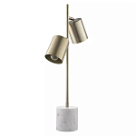 Настольная лампа золотистая на белом мраморном основании Streams of Light варинант исполнения - 3 | Loft Concept в Липецке