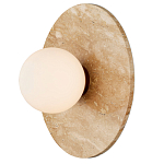 Бра в виде диска с плафоном из матового белого стекла Marble Glow варинант исполнения - 2 | Loft Concept в Липецке