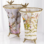 Декоративная ваза из фарфора с бронзовыми вставками Eden Garden варинант исполнения - 6 | Loft Concept в Липецке