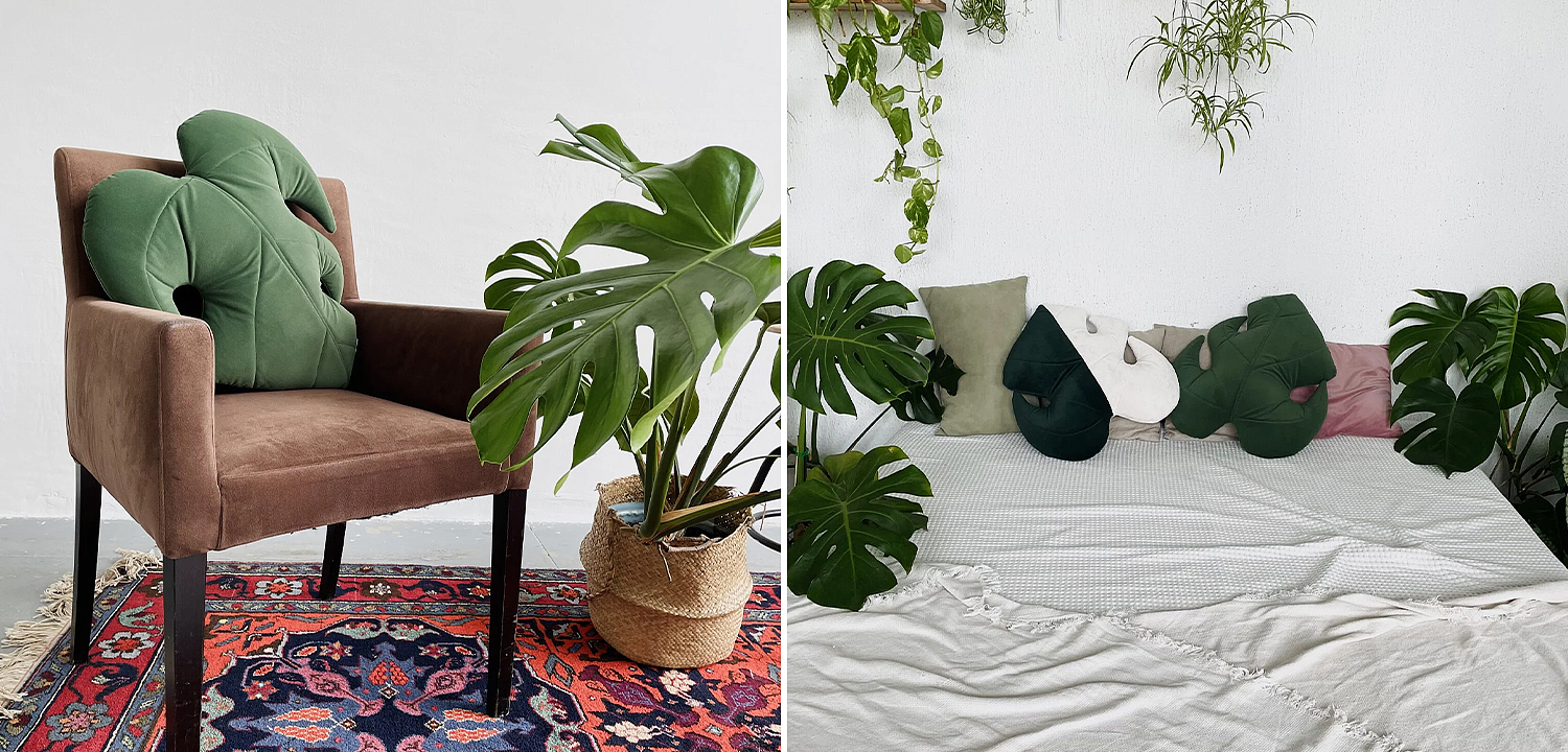 Декоративная подушка Botanical Cushion Monstera Декоративная подушка Botanical Cushion Monstera - Loft-Concept в Липецке