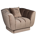 Дизайнерское кресло мягкое из серого велюра Serenity варинант исполнения - 1 | Loft Concept в Липецке