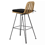 Стул барный с ротанговым плетением Half Bar Chair with Wicker без подлокотников варинант исполнения - 1 | Loft Concept в Липецке