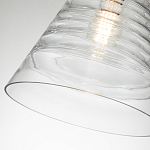 Подвесной светильник с прозрачным рельефным стеклянным плафоном в форме конуса Feiss варинант исполнения - 3 | Loft Concept в Липецке