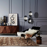 Подвесной светильник вертикальной овальной формы украшенный белыми круглыми бусинами Gradient Oval Pendant Lamp White варинант исполнения - 4 | Loft Concept в Липецке