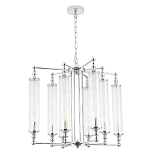 Люстра с 8-ю прозрачными цилиндрическими плафонами Jeanette варинант исполнения - 2 | Loft Concept в Липецке