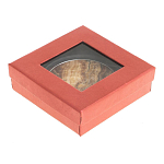 Зеркало карманное складное круглое из натурального камня Оникс в подарочной упаковке Silver Stone Mirrors варинант исполнения - 4 | Loft Concept в Липецке