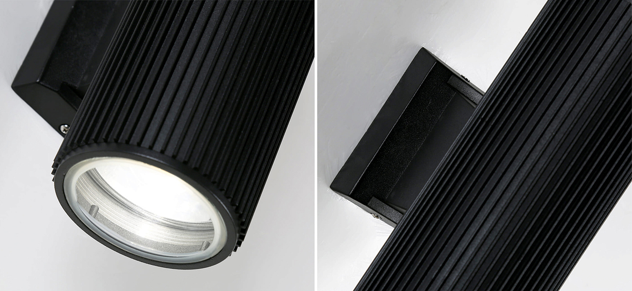 Черный уличный светильник RIBBING 26 см Черный уличный светильник RIBBING 26 см - Loft-Concept в Липецке