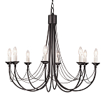 Люстра черного цвета ручной работы с канделябрами и переплетенной проволочной драпировкой Elstead Lighting варинант исполнения - 5 | Loft Concept в Липецке