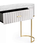 Консоль овальная на золотистых фигруных ножках Wall Console варинант исполнения - 3 | Loft Concept в Липецке