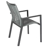 Стул темно-серый с высокой плетеной спинкой и сиденьем Braided Strength варинант исполнения - 3 | Loft Concept в Липецке