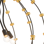 Люстра в форме шара с золотыми элементами на чёрном каркасе Arced Lines варинант исполнения - 1 | Loft Concept в Липецке