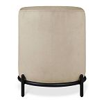 Банкетка овальная бежевый велюр на 4-х металлических ножках черного цвета SANJAY варинант исполнения - 3 | Loft Concept в Липецке